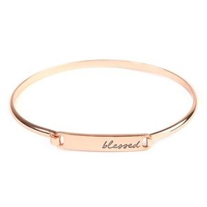 Inspired Closet Jewelry - 3 FOR $25 • Rose Gold BLESSED Hinged Bangle Inspired Closet Jewelry - 3 FOR $25 • Rose Gold BLESSED Hinged Bangle